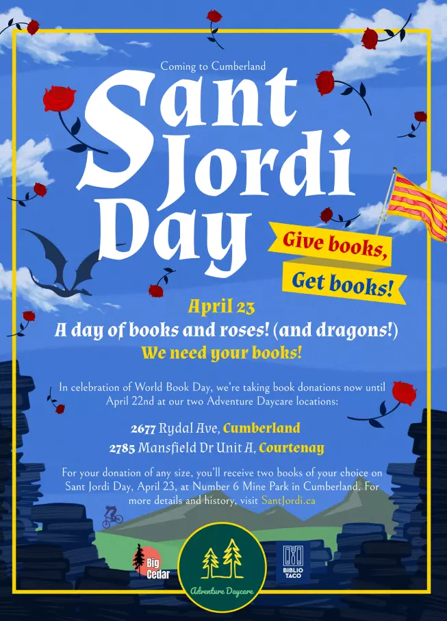 Sant Jordi Day poster and WordPress web design